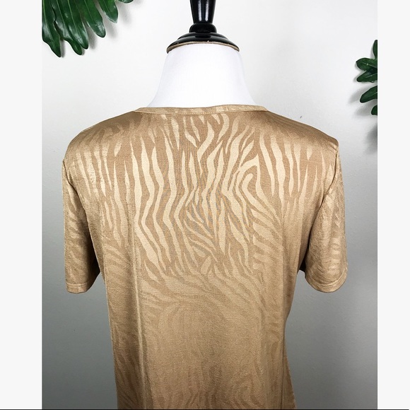 Jaclyn Smith Zebra Print Top A71 - Picture 3 of 6